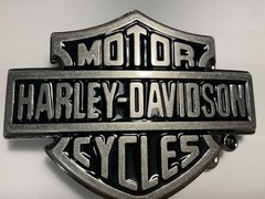 Harley-Davidson Classic Bar&Shield Icon belt buckle.Antique nickel.#99593-08VM.