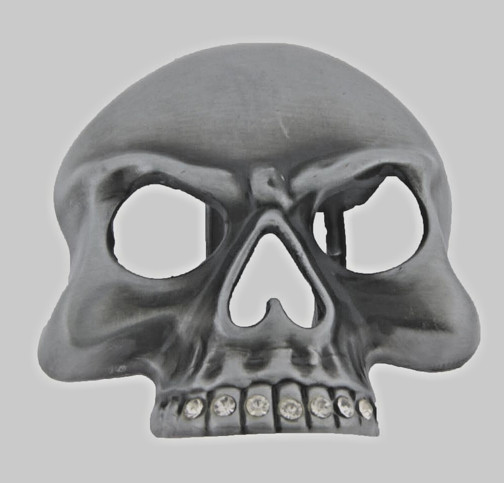 Skull Belt Buckles Men Pirate Skeleton Vintage Antiqued Gray Metal Tattoo Gothic
