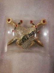 Men Women Big Gold Metal Belt Buckle Heart Western Silver Rhinestone Love Stinks