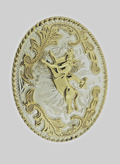 Rodeo Belt Buckle Gold Silver Metal Cowgirl Cowboy Men Women Vintage Texas State