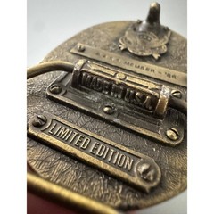 Vintage 1986 B.A.S.S. Member Belt Buckle Great American Buckle Co Fishing Brass