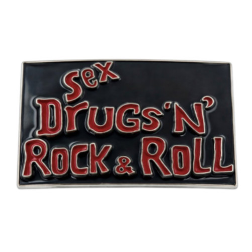 SEX DRUGS N ROCK & ROLL BELT BUCKLE