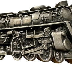 Vintage 1978 Bergamot Brass Works Metal Locomotive Train Belt Buckle Made In USA