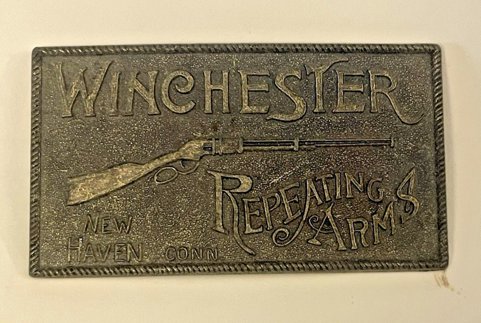 VINTAGE WINCHESTER REPEATING ARMS BELT BUCKLE LEWIS BUCKLES 🌺🌺