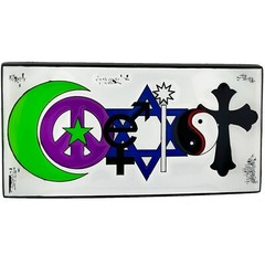 COEXIST white belt buckle