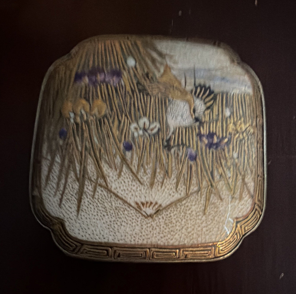 Men&rsquo;s Metal Plate Belt Buckle Etched Floral Bird Nature Gold Silver Purple