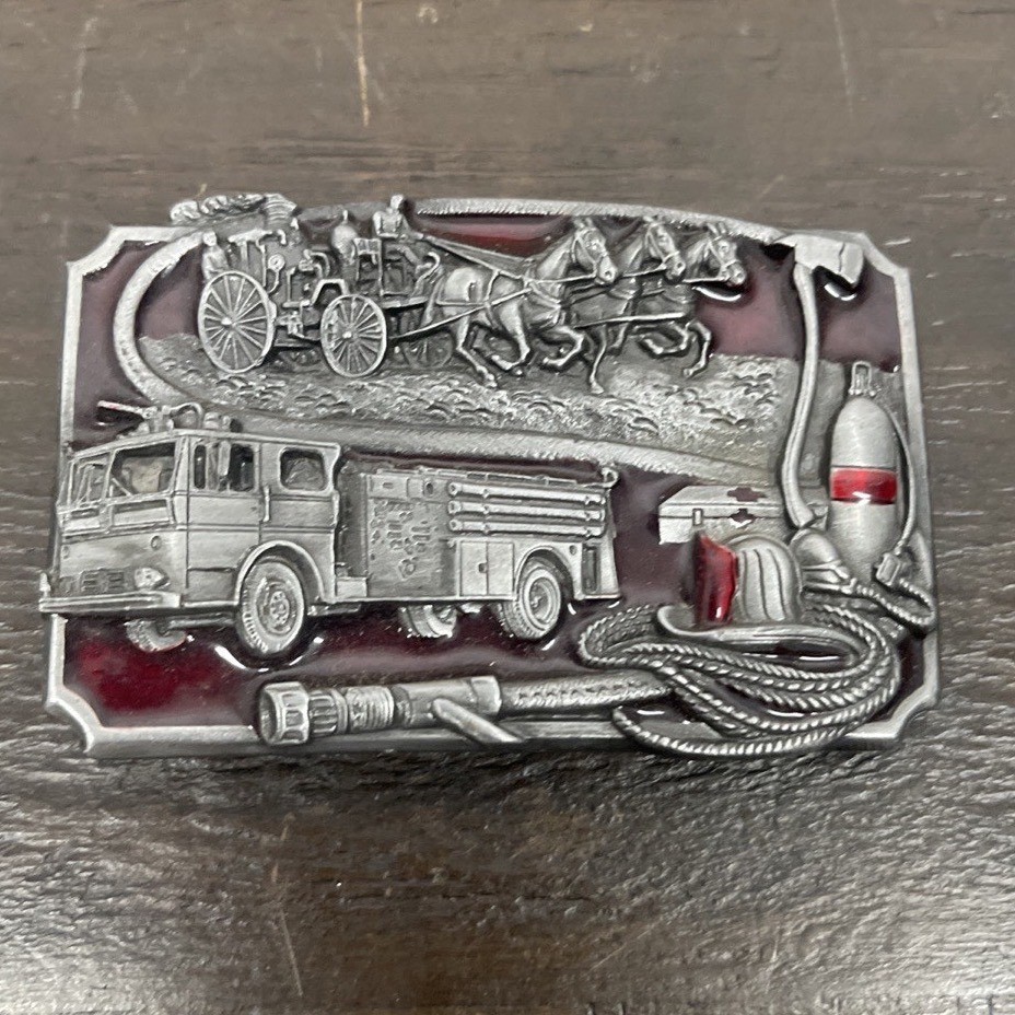 Fire Dept Men&rsquo;s Belt Buckle Western Cowboy Native American
