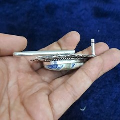 Sodalite Belt Buckle Silver Plated Handmade Western Cowboy Gemstone Buckle