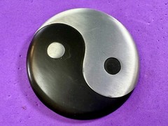 Yin Yang Symbol Chinese Philosophy Duality New Grey & Black Color Belt Buckle