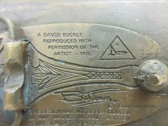 1970s Davos Pennsylvania Railroad Locomotive & Train Brass Fashion Belt Buckle