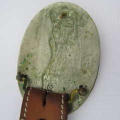 Vintage Tony Lama German Silver Belt Buckle and leather Belt
