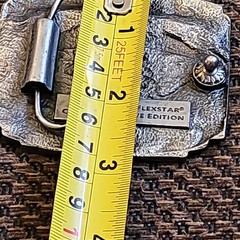 Vintage Collectible Fusion Flexstar Farm Glasses Silver Tone Metal Belt Buckle