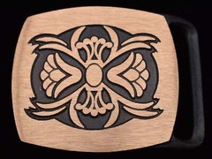 Tech Ether Guild « Narcissus » Vintage Solid Brass Belt Buckle