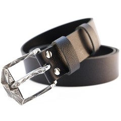 German silver belt buckle Ice, pin type, Ukrainian low poly frame type buckle