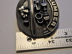 PROFESSIONAL PLUMBER PIPE WRENCH Metal Belt Buckle