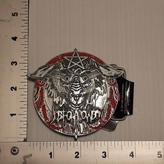 HARD ROCK HEAVY METAL BAND JOB FOR A COWBOY Metal Belt Buckle