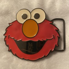 VTG Official Licensed Sesame Street Elmo Face Red Full Color Kitschy Belt Buckle