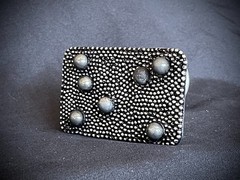 “Dead Planets” Industrial Cosmic Wearable Art Belt Buckle – Darren McNeese