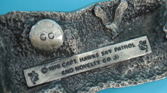 VTG 70s Capt. Hawks Sky Patrol and Novelty Naked Lady Belt Buckle Nude Woman