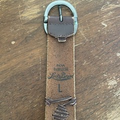 Lucky Brand Leather Belt Brown Silver Buckle Western Southwestern Style Sz38 (L)