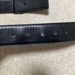 GUCCI Pre-Owned Belt Logo Mark Black Men&rsquo;S Leather