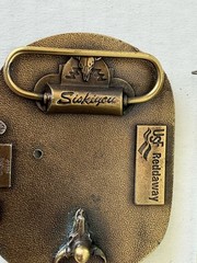 Vintage Belt Buckle, Brass, Reddaway Truck Line, Trucking, Semi Safety Award