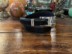 Pat Areias Sterling Silver 14K James Reid Style Belt Buckle 34-36-1.3/8-1”✅nu