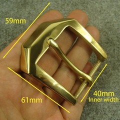Solid Brass Mirror polish Tongue Pin Belt Buckle for 1.5“ width Belt Z260