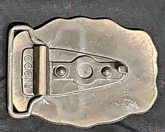 VTG Belt Buckle TERRY Brass Patina Boho Cowboy Large 3&Prime; Rustic OdenUSA Dad Gift