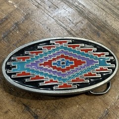 The Great American Buckle Co. Oval Southwestern Geometric Belt Buckle 4010
