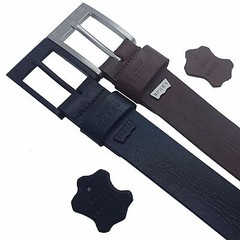 CRUDE EXCHANGE Mens Black Brown Trouser Jeans Real Genuine Leather Belts 26&Prime;-64&Prime;