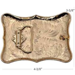 Gold Longhorn Bull Designer Quality Western Belt Buckle Carved Solid Piece Metal