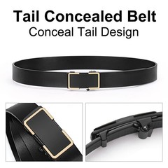 SENDEFN Ratchet Belt for Men Automatic 28&Prime; to 40&Prime; Waist Adjustable, Black-90