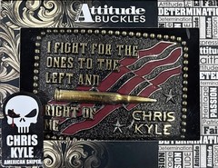 Montana Silversmiths Attitude Officially Licensed Chris Kyle Western Belt Buckle