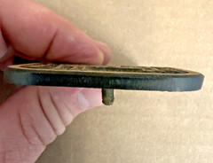 Vtg Solid Brass Belt Buckle Mead-Adelanto 500 KV T.L. Job Line Construction Dyna