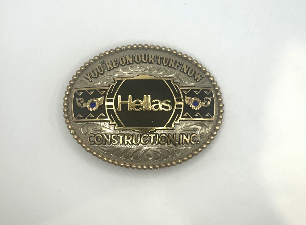 Western Trophy Belt Buckle Hellas Construction Inc
