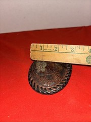 Vintage Handmade Handtooled Leather Belt Buckle By B Miller-Estate Find