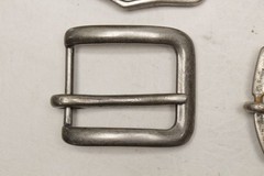 Lot of 9 Assorted Belt Buckles 1.5” Silvertone Brass Nickel Leather Crafter