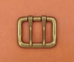 Men Retro Brass Double Tongue Pin Prong DIY Metal Belt Buckle Fits 40MM Straps