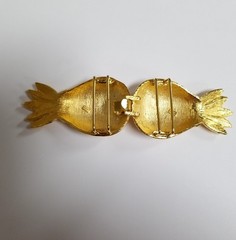 Vintage Dotty Smith 1980&rsquo;s Pineapple Gold Tone Belt Buckle