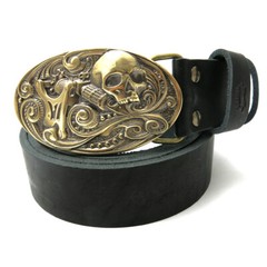 Belt buckle tattooist with skull, Tattoo machine, Skull belt buckle,