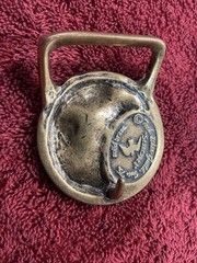 1975 Seascape Sea Gull Bird Solid Brass Belt Buckle Tech Ether Guild Vintage