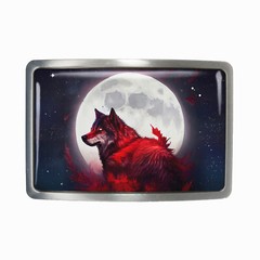 Wolf Belt Buckle – Howl at the Moon Handmade Belt Buckle – 654