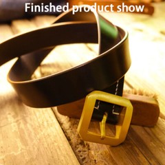 Octagonal Solid Brass Pin Belt Buckle For Men Women Leatherwork Craft DIY 4CM