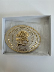 VTG North American Hunting Club Wings of Gold Belt Buckle Life Member Oval