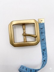 Solid Brass Belt Buckle Replacement Square Heavy Duty Classic Casual Custom
