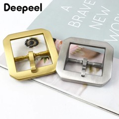 40mm Pure Brass Belt Buckles Men Pin Buckle Stainless Steel Belts