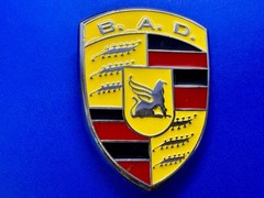 BAD B.A.D. Motor Company 1948 Belt Buckle Dragon Crest Shield Belt Buckle