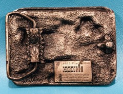 Case IH Limited Edition Brass Tractor Combine EUC (A) Vintage Belt Buckle 1985