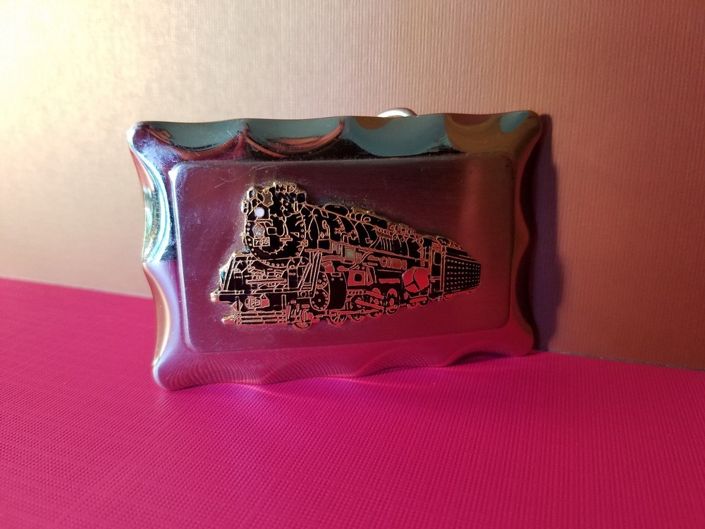 Vintage Locomotive Train Engine Railroad Belt Buckle